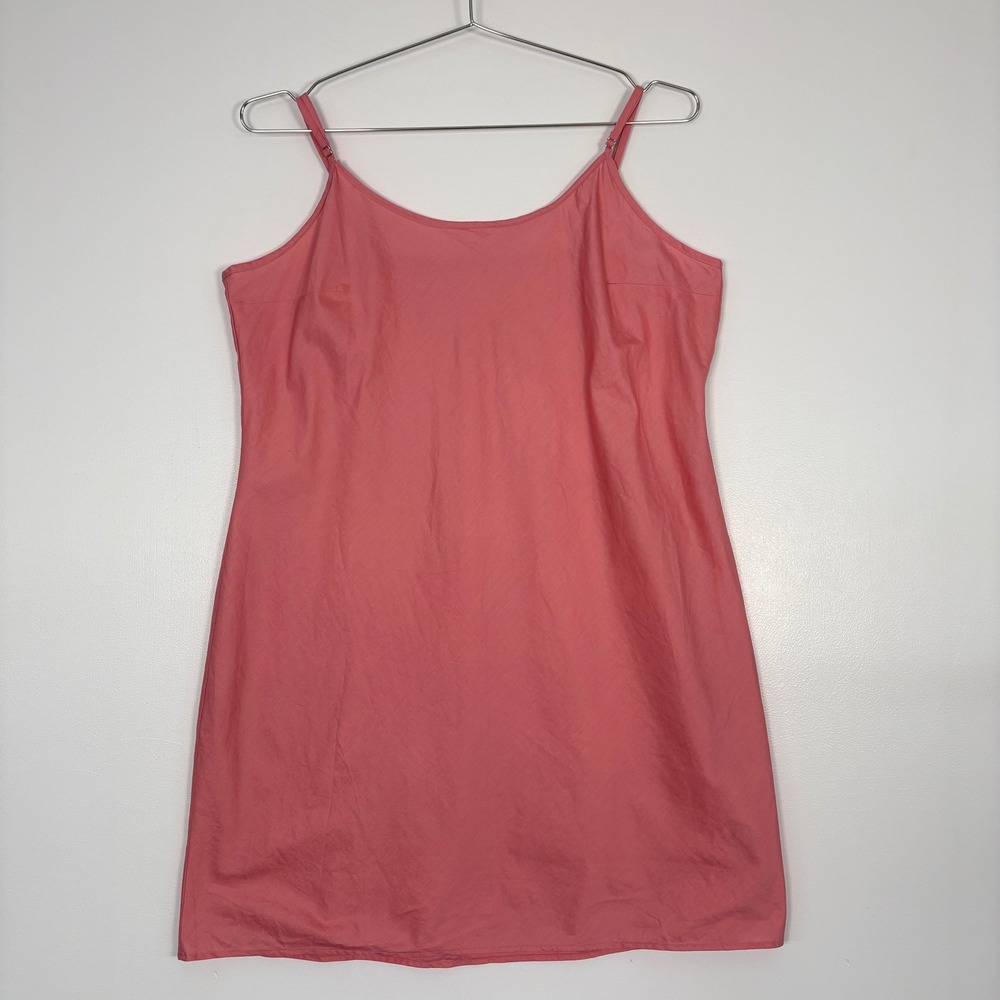 Gap Women Slip Dress Large Pink Cotton Voile Adjustable Straps 772953-00